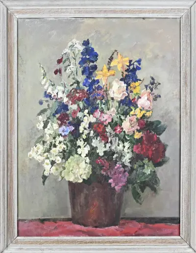 A. Potgieter, Bloemstilleven – kavel bij Twents Veilinghuis