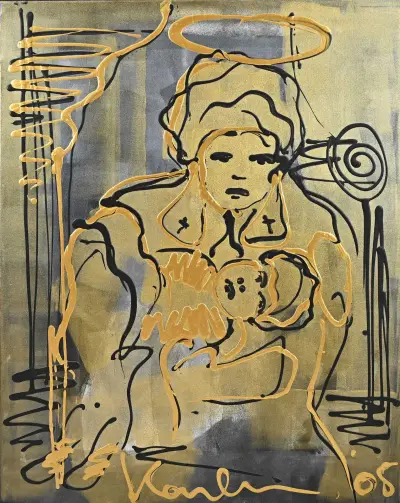 Jacob Kanbier, Madonna in goud – kavel bij Twents Veilinghuis