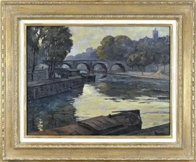 Roger Deverin, Seine au Montmartre – kavel bij Twents Veilinghuis