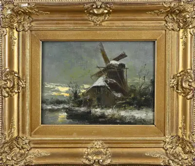 Constant Artz, Winters landschap – kavel bij Twents Veilinghuis