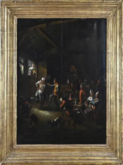Schilderij, Herberg interieur – kavel bij Twents Veilinghuis