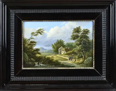 Schilderij, Duits berglandschap – kavel bij Twents Veilinghuis