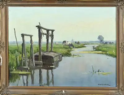 B.A. van Beek, Hollands zomers landschap – kavel bij Twents Veilinghuis