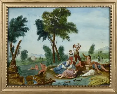 Achter-glas-schilderij – kavel bij Twents Veilinghuis