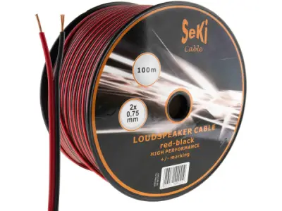 Luidsprekerkabel 2x0,75mm2-100m - rood-zwart – kavel bij XL Auctions