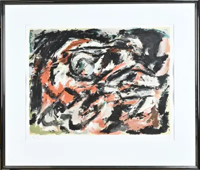 Theo Wolvecamp, Abstracte fantasie voorstelling – kavel bij Twents Veilinghuis