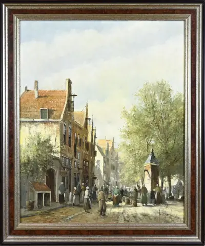 Jan van Rijsewijk, Stadsgezicht – kavel bij Twents Veilinghuis