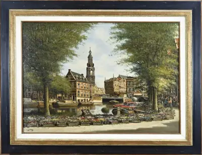 A.J. Fels, Bloemenmarkt Amsterdam – kavel bij Twents Veilinghuis