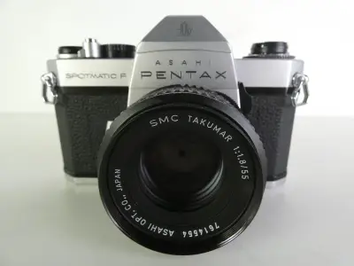 Vintage Asahi Pentax Spotmatic F spiegelreflexcamera – kavel bij De Kringwinkel, Heverlee