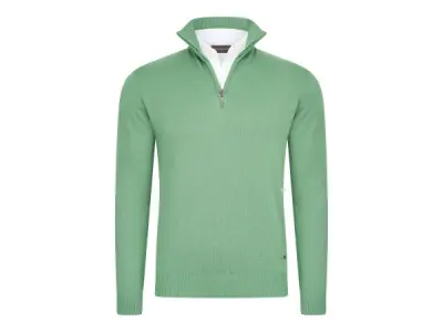 Cappuccino Italia Mock Zip Pullover Groen - M – kavel bij XL Auctions