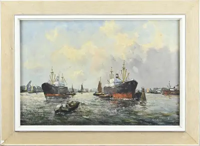 Theo Selhorst, Rotterdamse haven – kavel bij Twents Veilinghuis