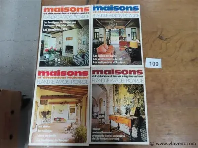 Boeken, 4 stuks, Maisons – kavel bij Vlavem