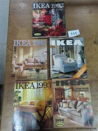 Boeken, 5 stuks, Ikea catalogus – kavel bij Vlavem