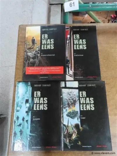 Strips, 4 stuks, Er was eens – kavel bij Vlavem