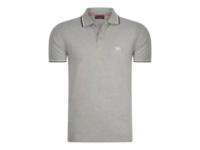 Cappuccino Italia Polo Applique Pique - Grijs - L – kavel bij XL Auctions