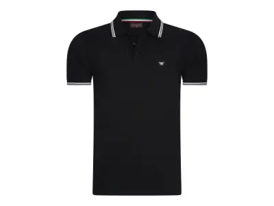 Cappuccino Italia Polo Applique Pique - Zwart - M – kavel bij XL Auctions