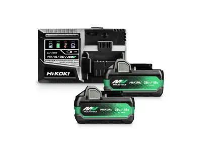 2x MULTI VOLT accu, HIKOKI, BSL 36A18X, en snellader UC18YSL3 – kavel bij Onlineveilingmeester, Heerenveen