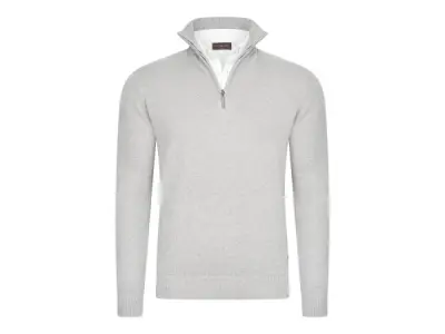 Cappuccino Italia Mock Zip Pullover Grijs - XL – kavel bij XL Auctions