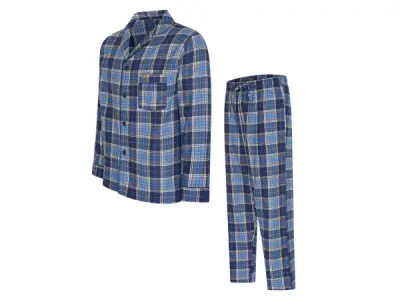Cappuccino Italia Alba Pyjama Blauw Geruit - L – kavel bij XL Auctions