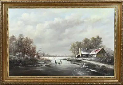 E.J. Pater, Wintergezicht – kavel bij Twents Veilinghuis
