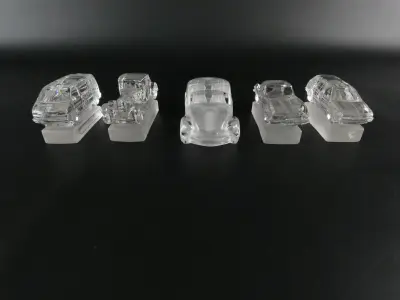 Vintage kristallen miniatuurauto’s – Goebel – kavel bij De Kringwinkel, Heverlee