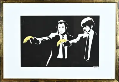 Banksy, Pulp fiction met John Travolta – kavel bij Twents Veilinghuis