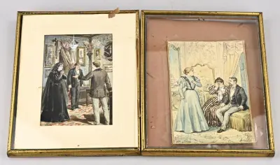 Pendant A. Serina, 2x Interieur – kavel bij Twents Veilinghuis