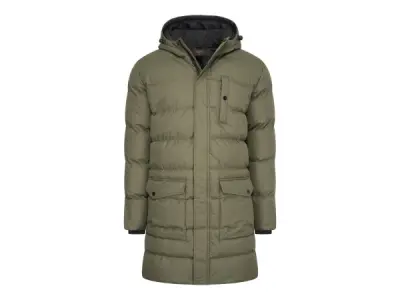 Cappuccino Italia lange winterjas met capuchon groen - M – kavel bij XL Auctions