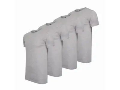 Cappuccino Italia 4-Pack T-shirts Ronde Hals Grijs - Extra Lang - L – kavel bij XL Auctions