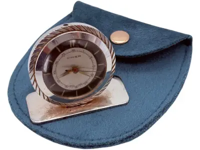 Cimier | Zeldzame Vintage Bureauklok met Etui – kavel bij XL Auctions