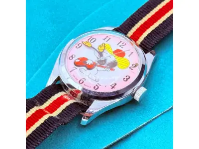 Peanuts | Zeldzaam Vintage Cowboy Snoopy Horloge – kavel bij XL Auctions