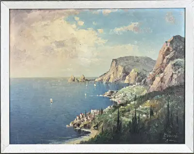 Schilderij, Mediterraans – kavel bij Twents Veilinghuis