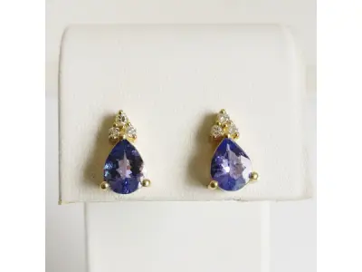 2.16ct Tanzanite and Diamond Earrings – kavel bij XL Auctions