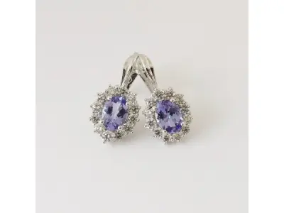2.64ct Tanzanite and Diamond Earrings – kavel bij XL Auctions