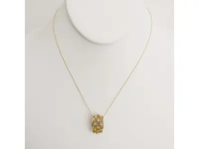1.44ct Diamond Necklace with pendant – kavel bij XL Auctions