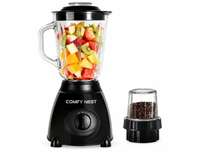 800 W 2-in-1 glazen blender en molen - zwart – kavel bij XL Auctions