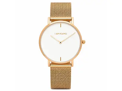 IAMKAMU - Serena - Horloge - Goud - Wit – RVS – kavel bij XL Auctions