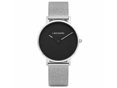 IAMKAMU - Lucia - Horloge - Zilver - Zwart – RVS – kavel bij XL Auctions