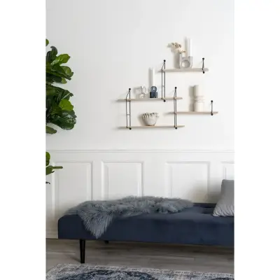 Wandplank Naturel - Set van 4 - Metaal & Hout' – kavel bij GSD Auctions, Zoeterwoude