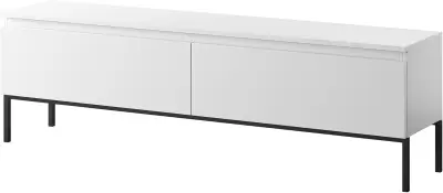 Selsey TV Meubel 150 cm in Wit met zwarte metalen poten – kavel bij GSD Auctions, Zoeterwoude