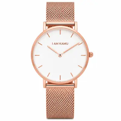 IAMKAMU - Aurora - Horloge - Roségoud - Wit – RVS – kavel bij GSD Auctions, Zoeterwoude