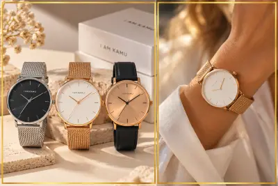 IAMKAMU - Serena - Horloge - Goud - Wit – RVS – kavel bij GSD Auctions, Zoeterwoude