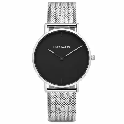 IAMKAMU - Lucia - Horloge - Zilver - Zwart – RVS – kavel bij GSD Auctions, Zoeterwoude