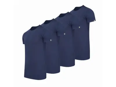 Cappuccino Italia 4-Pack T-shirts Ronde Hals Navy - Extra Lang - M – kavel bij XL Auctions
