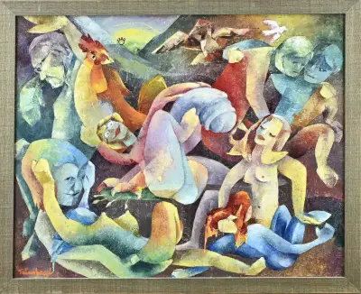 Tjeerd Tuinstra, Moderne figuren compositie – kavel bij Twents Veilinghuis