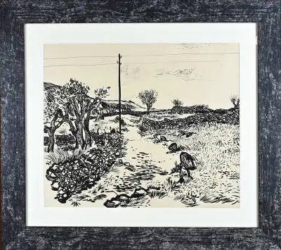 Matthijs Overmans, Medeterraans landschap – kavel bij Twents Veilinghuis