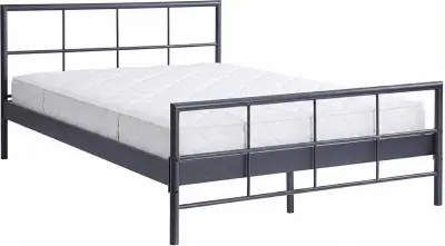 Metalen bed Davy 140x200cm - Grijs – kavel bij Openbare Verkopen, Beveren-Leie
