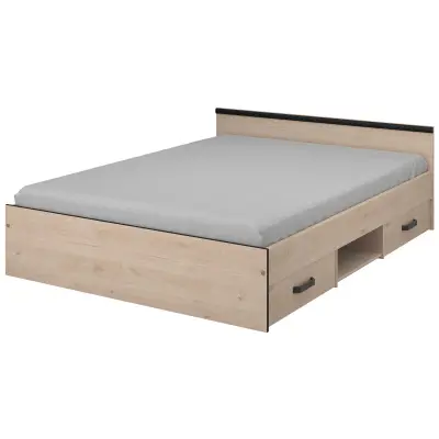 Bed Alma 140x190cm met lades - eikdecor – kavel bij Openbare Verkopen, Beveren-Leie
