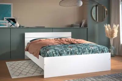 Bed Sole Mio 140x190 - wit – kavel bij Openbare Verkopen, Beveren-Leie