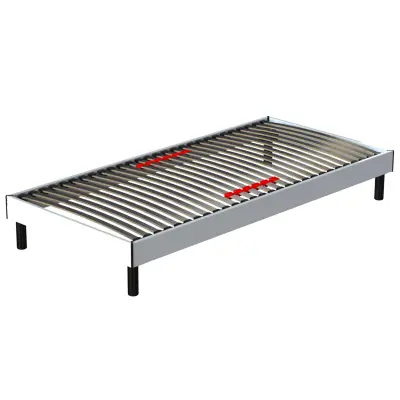Bedframe Senne 28 latten 90x200 - wit – kavel bij Openbare Verkopen, Beveren-Leie
